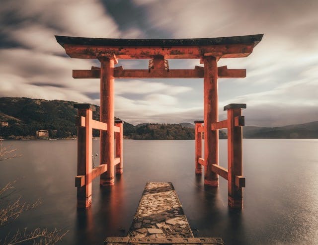 Torri gate in Japan by water Original